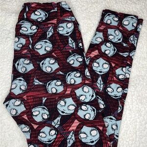 LuLaRoe Kids Leggings with Red and Black Pattern